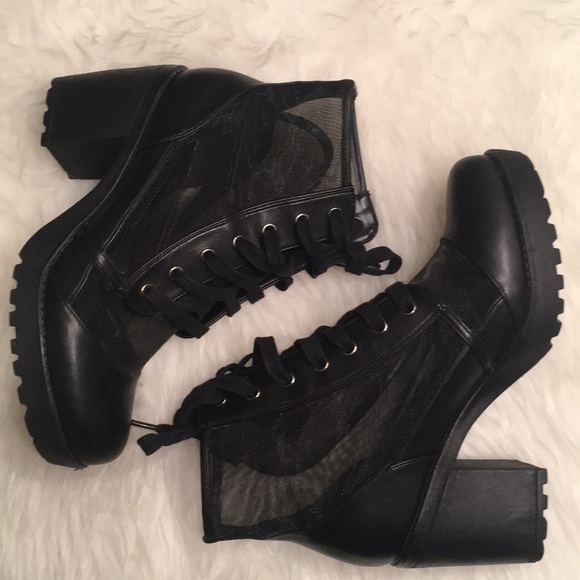 combat boots with heels forever 21